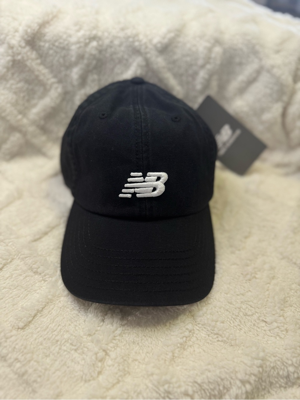 New Balance Black Baseball Cap with White NB Emblem